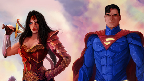 Superman Wonder Woman 4k Wallpaper