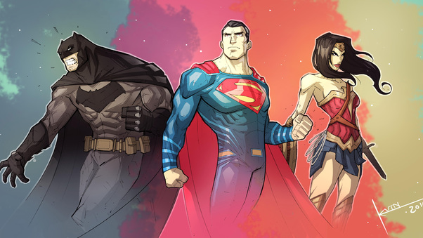 Superman Wonder Woman Batman 5k Heroicly Wallpaper