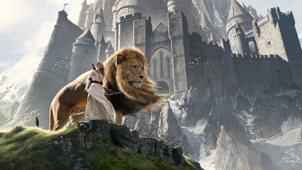 Susan And Aslan The Chronicles Of Narnia Extended Wallpaper