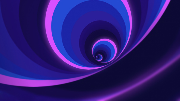 Swirling Neon Spiral Abstract (1280x720) Resolution Wallpaper