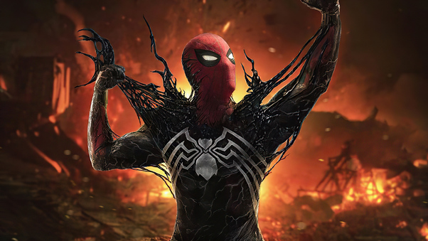 Symbiote Spiderman 4k Wallpaper