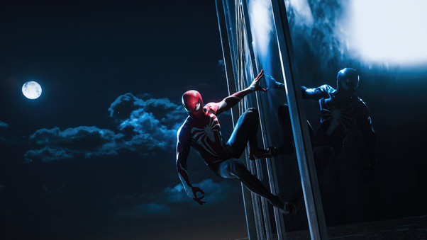 Symbiote Suit Marvels Spider Man 2 5k Wallpaper
