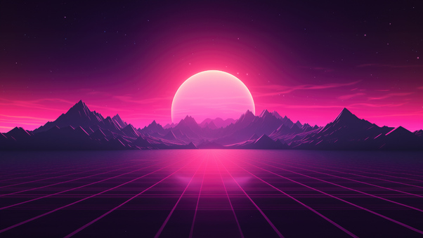 Synthwave Electro 4k Wallpaper