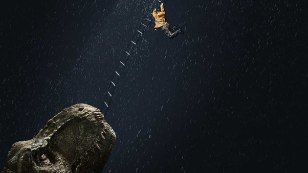 T Rex Jurassic World Fallen Kingdom Poster Wallpaper