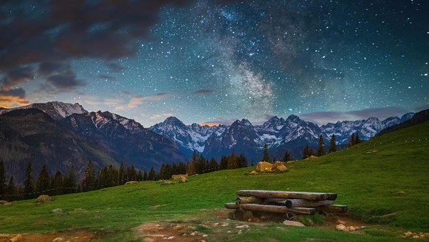 Tatras Mountains Milky Way Wallpaper
