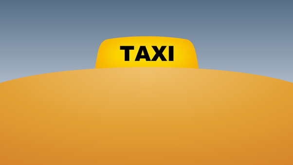 Taxi Minimal 4k Wallpaper