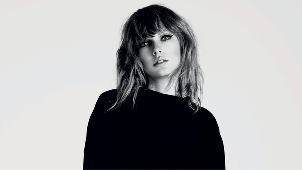 Taylor Swift Monochrome 5k Wallpaper