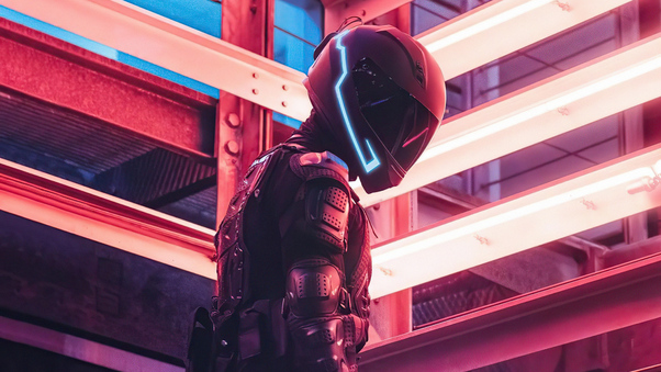 Tech Noir Helmet Scifi 5k Wallpaper