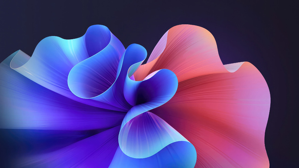 Techno Abstract Flower Wallpaper