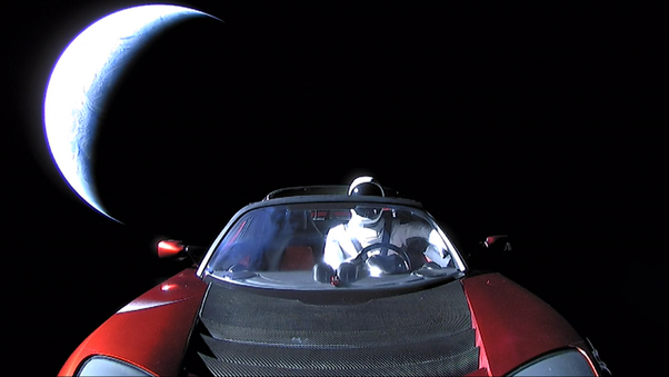 Tesla Roadster In Space With Space Suit Man Space X Wallpaper