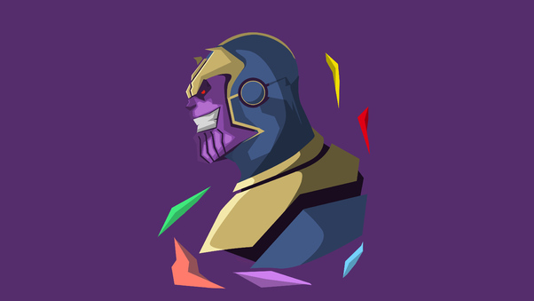 Thanos 5k Minimalistic Wallpaper