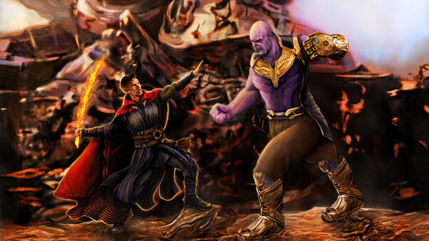 Thanos And Doctor Strange In Avengers Infinity War Wallpaper
