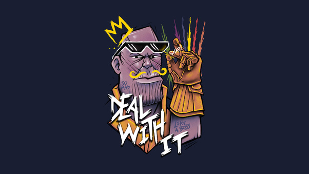 Thanos Deal With It Wallpaper
