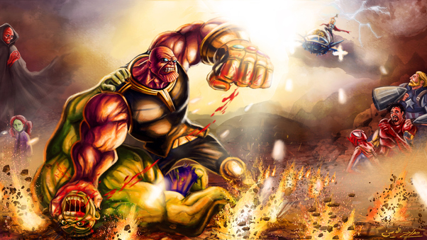 Thanos Defeat Hulk Wallpaper