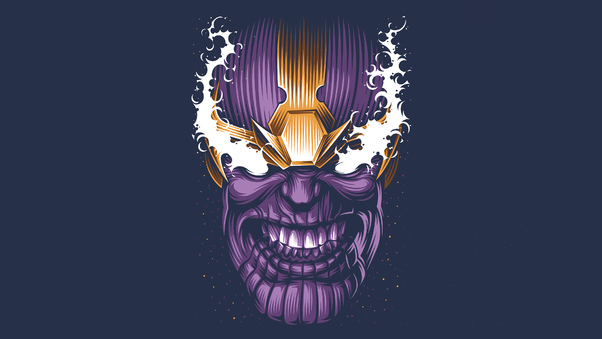 Thanos Face Minimal 4k Wallpaper