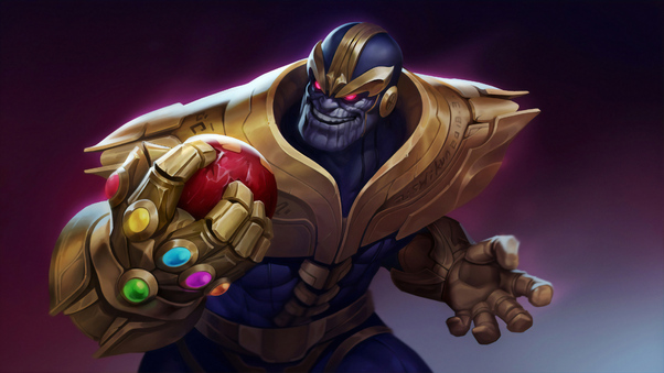 Thanos Has Iron Man Head Mask Wallpaper