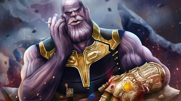 Thanos Infinity Gauntlet Artwork New Wallpaper