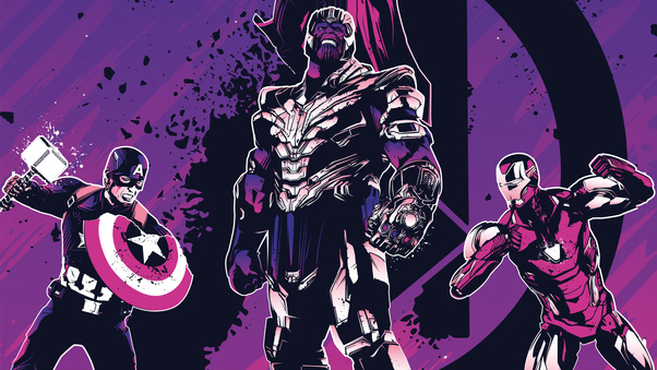 Thanos Iron Man Captain America 4k Wallpaper