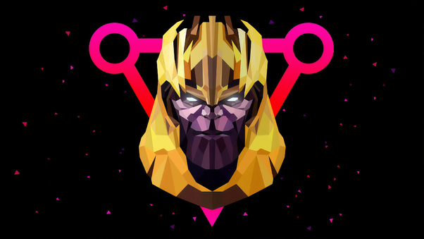 Thanos Low Poly Art Wallpaper