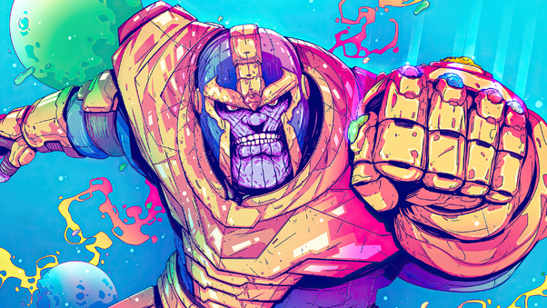 Thanos Sketchy Artwork Wallpaper