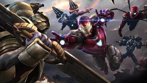 Thanos Vs Iron Man Team Wallpaper