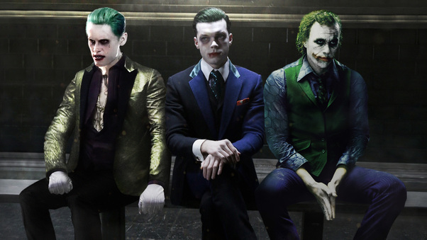 The 3 Jokers Leto Monaghan And Ledger Wallpaper