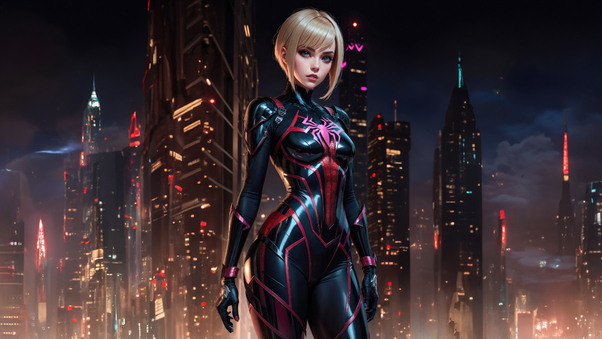 The Amazing Spider Gwen From Earth 9767 Wallpaper