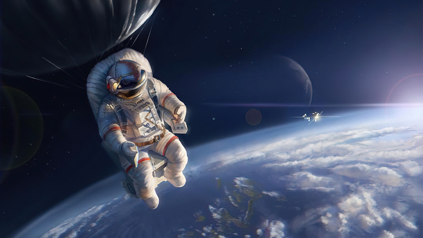 The Ascention Astronaut 4k Wallpaper