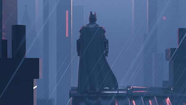 The Bat And Gotham Moon Wallpaper