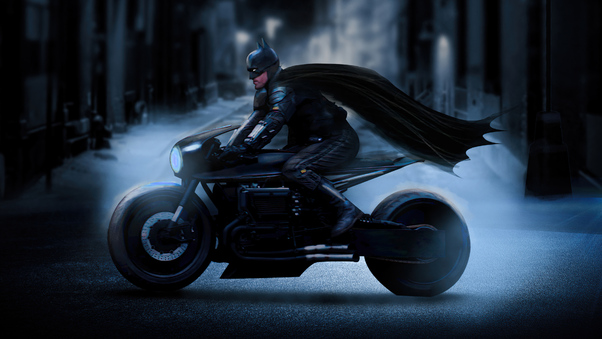 The Batman Batcycle 2021 Wallpaper