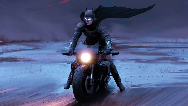 The Batman Batcycle 4k Wallpaper