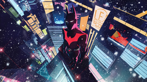 The Batman Beyond In City 5k Wallpaper