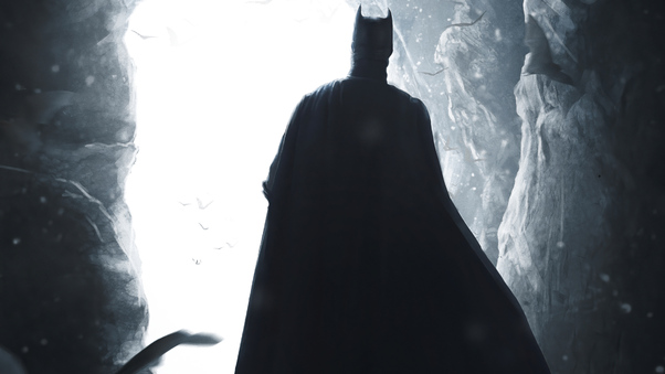 The Batman Coming Out Of Cave Wallpaper