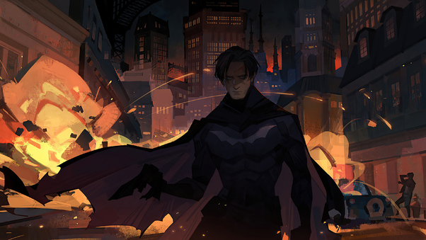 The Batman Gotham City Burn Wallpaper