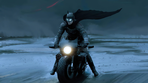 The Batman On Batcycle 4k Wallpaper
