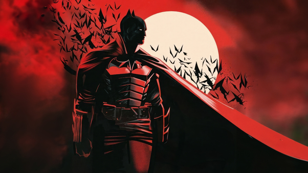 The Batman Red 5k Wallpaper