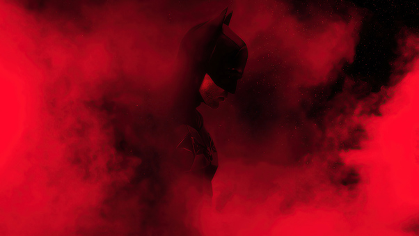 The Batman Red Theme Wallpaper