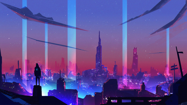 The City Of Neon 4k Wallpaper