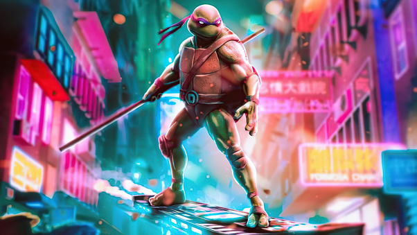 The Cyberpunk Ninja Turtle 5k Wallpaper
