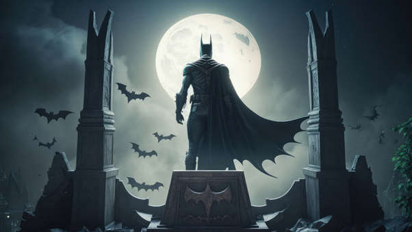 The Dark History Batman At The Joker Grave Wallpaper