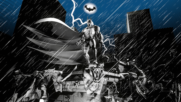 The Dark Knight Rises Batman Comic Style 5k Wallpaper