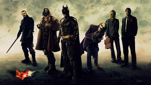 The Dark Knight Trilogy Art Wallpaper
