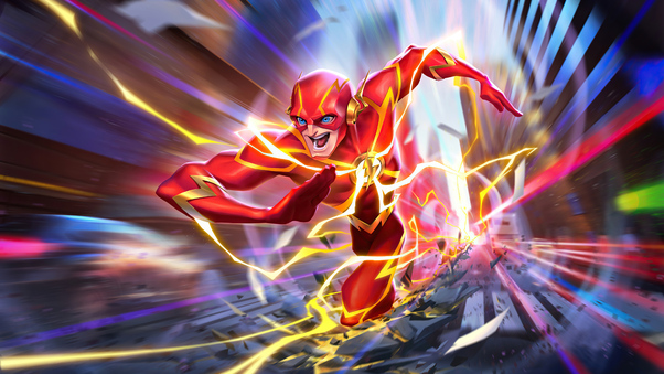 The Flash Anime Art 5k Wallpaper