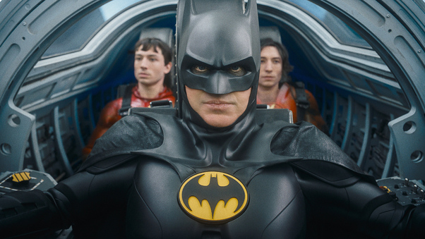 The Flash Featuring Michael Keaton Batman Wallpaper