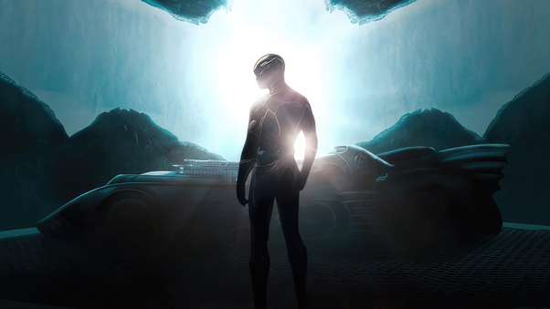 The Flash In Batcave 2023 Wallpaper