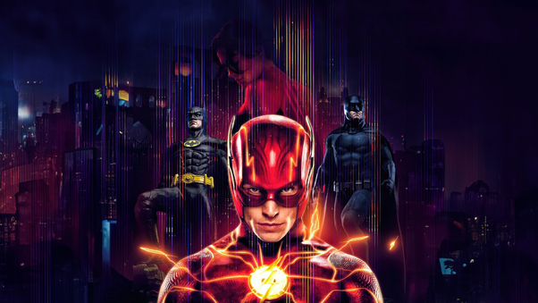 The Flash Meeting With Batman Wallpaper