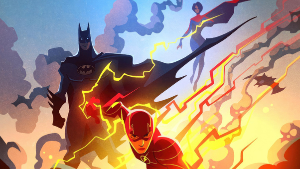 The Flash Movie Comicart 4k Wallpaper