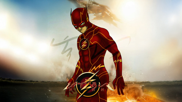 The Flash Red Thunder Wallpaper