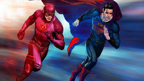 The Flash X Superman Wallpaper