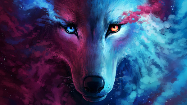 The Galaxy Wolf Wallpaper